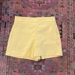 Zara High waist yellow shorts. Size medium